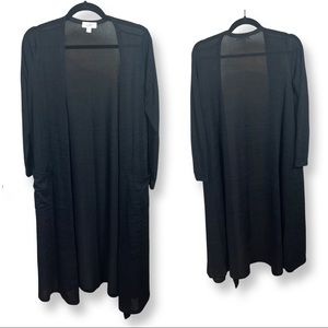 LuLaRoe Sarah Black Duster Cardigan
